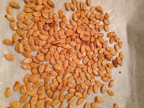 roasted kabocha pumpkin seeds