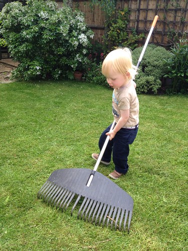 Peter helping in the garden!