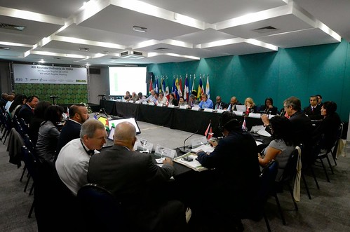 The primary purpose of the trip to Brasilia was to participate in the Regular Meeting of the Market Information for the Organization of the Americas (MIOA), which brings together a network of 33 member countries to collect, process, analyze, and disseminate information relative to markets and agricultural commodities. Photo Courtesy of Francisco Stuckert, CONAB.