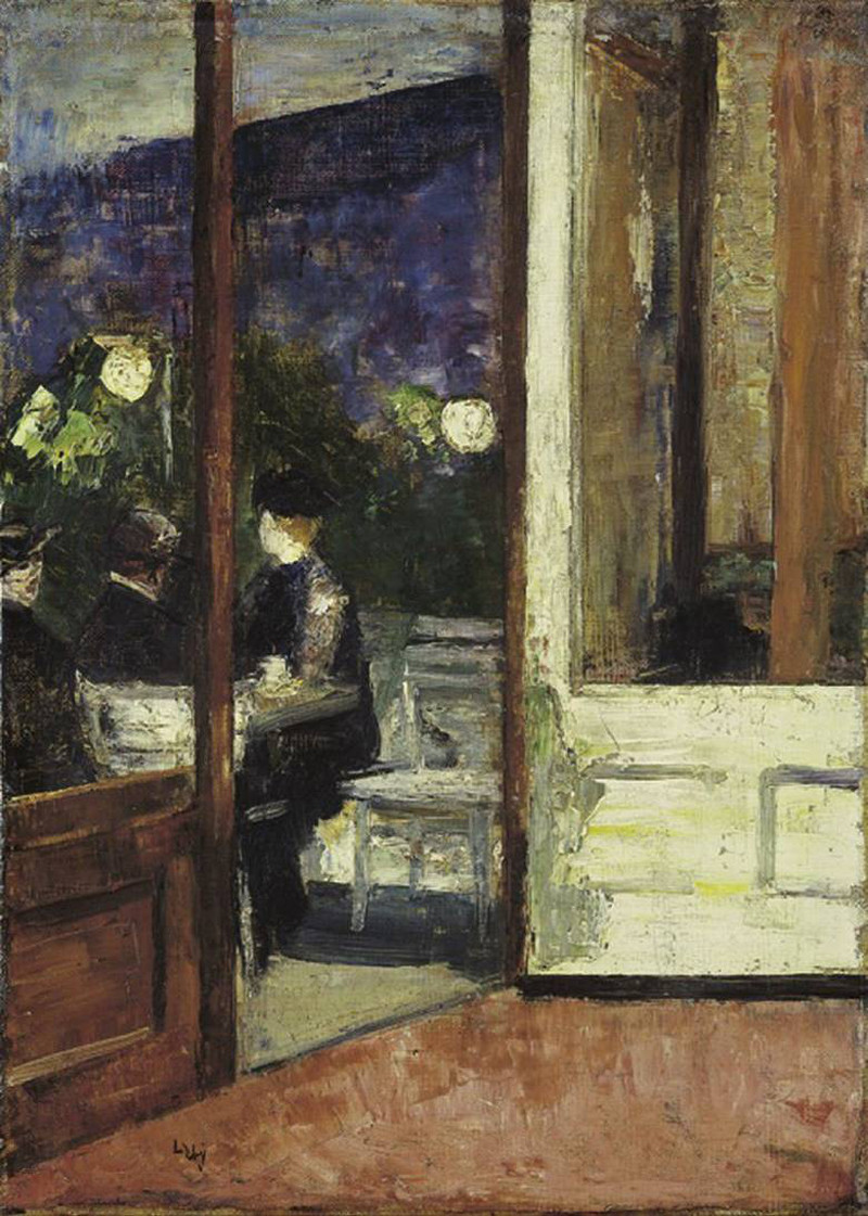 Café Bauer by Leo Lesser Ury, 1889