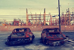 A Pair of Burned Porsches