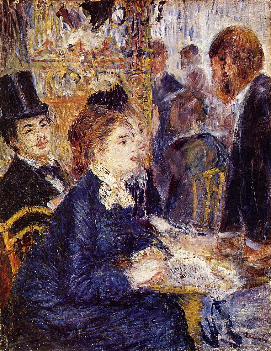 The Cafe by Pierre Auguste Renoir - circa 1874-1877