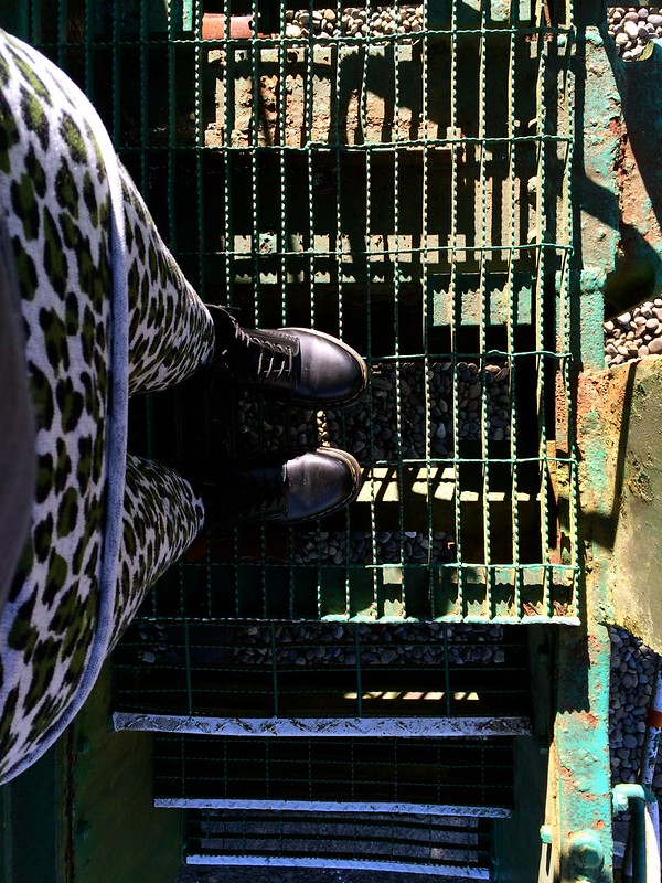 Green Leopard-Print Footed Tights