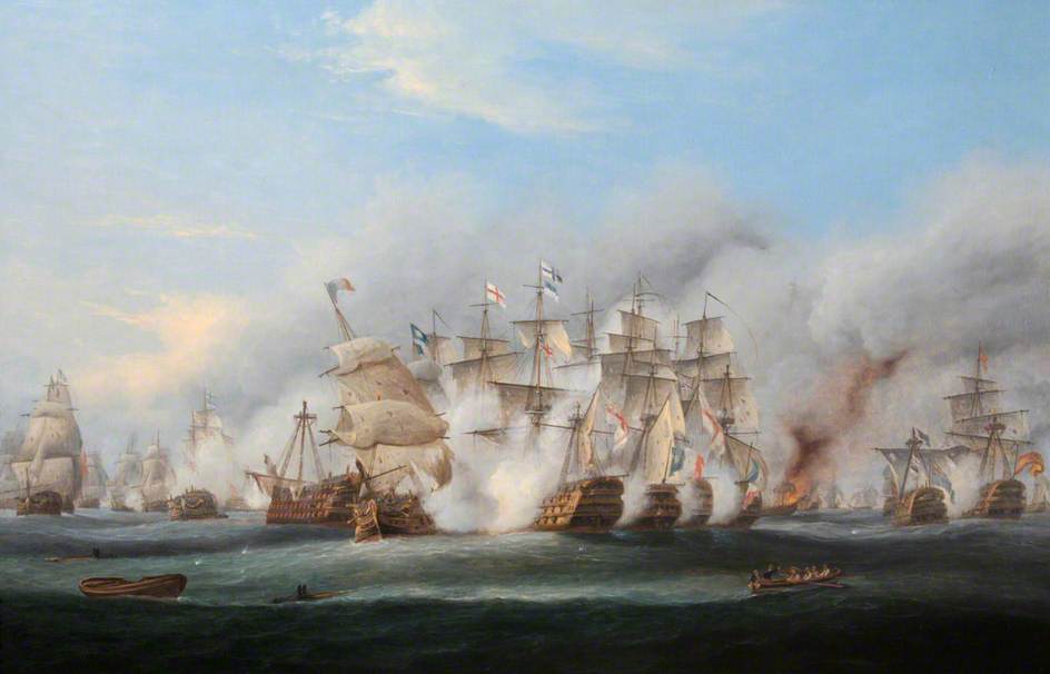 The Battle of Trafalgar, 21 October 1805 by Thomas Luny