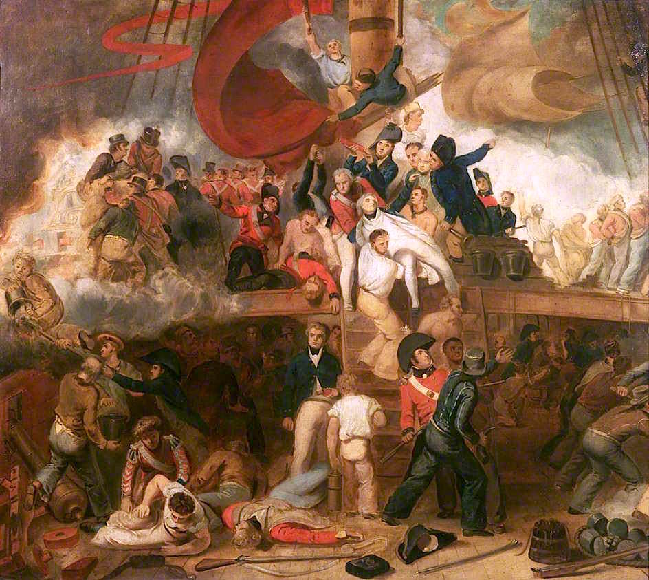 The Death of Nelson at the Battle of Trafalgar, 21 October 1805 by Samuel Drummond, 1806