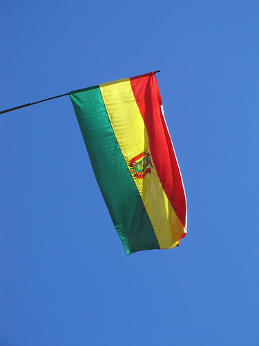 La Paz: le drapeau bolivien