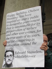 Chelsea Manning Birthday Protest (17.12.2014)