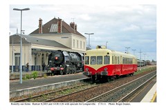 Romilly-sur-Seine. 141 R 1126 and railcar X2403 for Longueville. 17.9.11