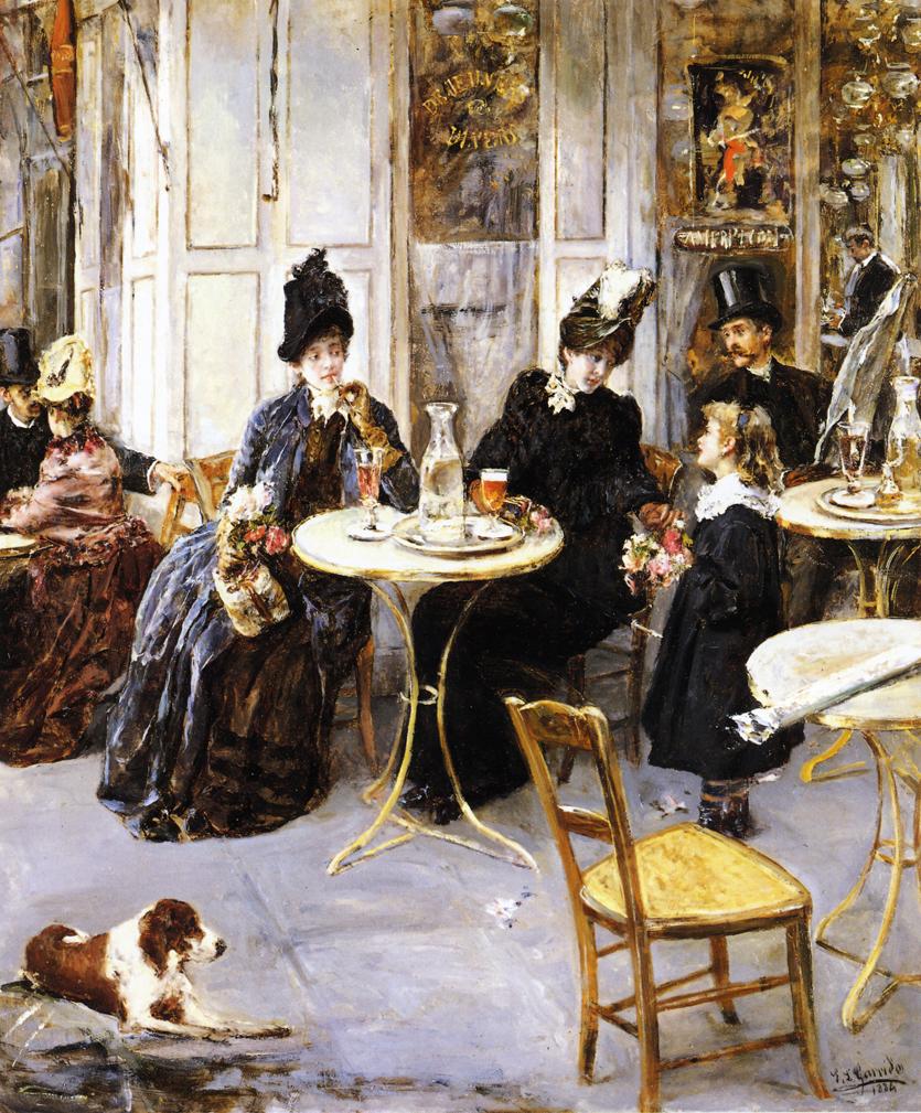 A Parisian Cafe by Edouaro Leon Garrido - 1886