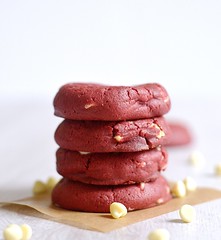 soft baked red velvet cream cheese cookies