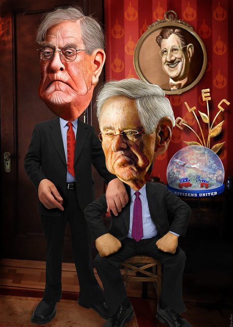 David and Charles Koch - Caricatures