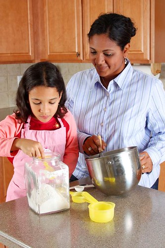 Having your children help in the kitchen is a good way to get your child to try new foods. Children are much less likely to reject foods that they helped make.