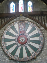 Der runden Tisch, mit König Artus, in der Großen Halle von Winchester Castle