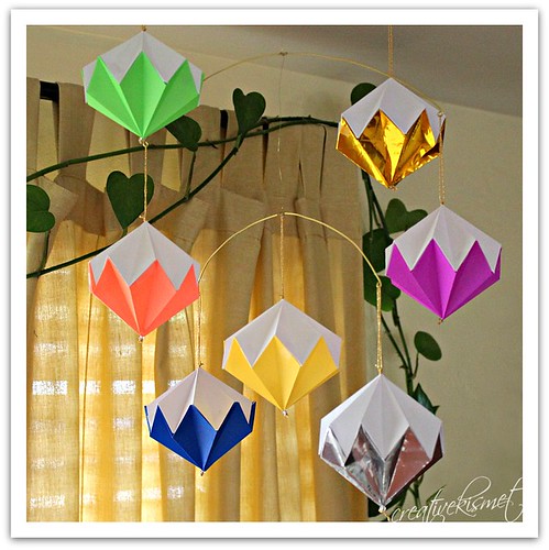 origami diamond mobile