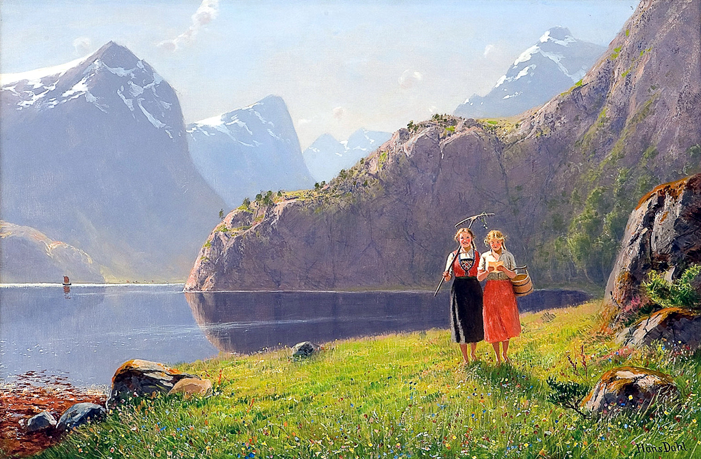 Summerday by Balestrand by Hans Dahl