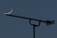 Moon and an aerial