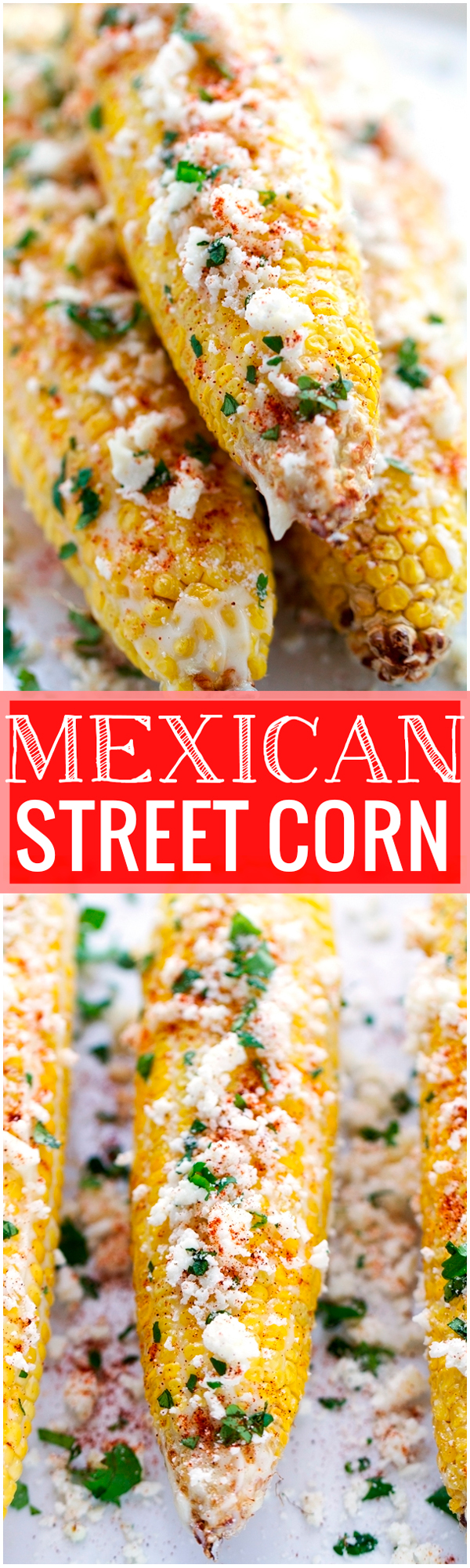 Mexican Street Corn - perfect to serve at barbecues and on Cinco de Mayo! Tender corn with garlic mayo, lime juice, cotija cheese, and cilantro! #cornonthecob #mexicanstreetcorn #cincodemayo | Littlespicejar.com