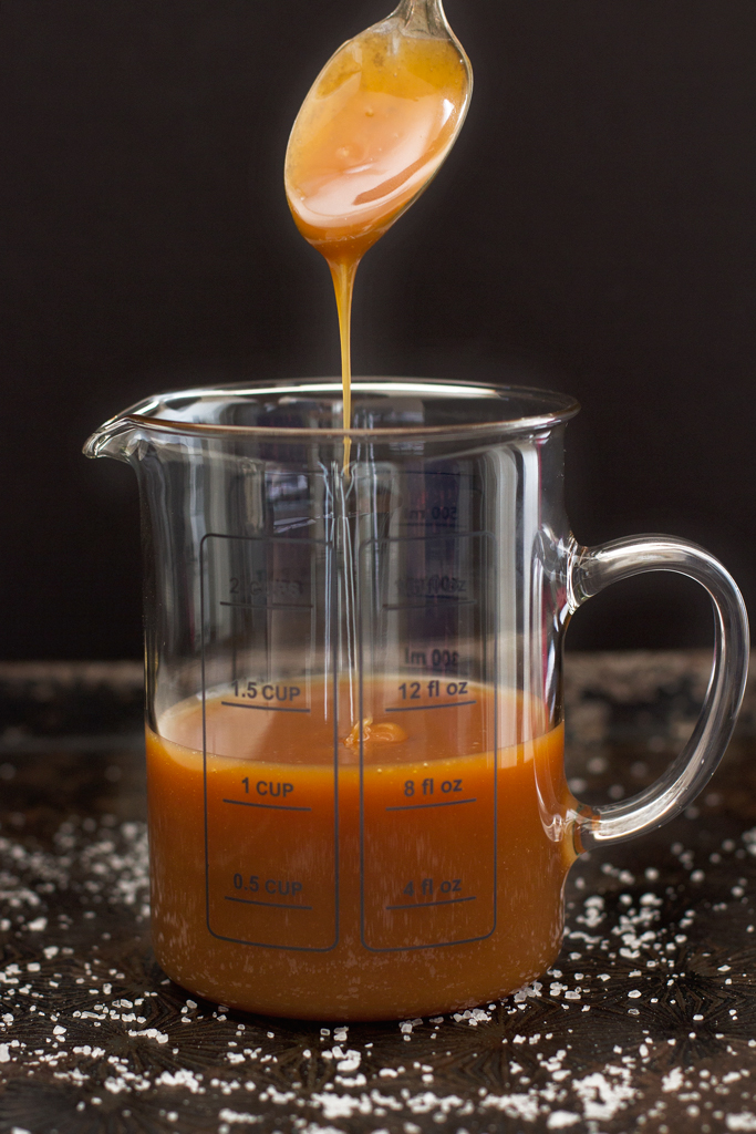 5 Ingredient Salted Caramel Sauce Recipe - Easy to make and good on everytihing! #saltedcaramelsauce #caramelsauce #easycaramelsauce | Littlespicejar.com