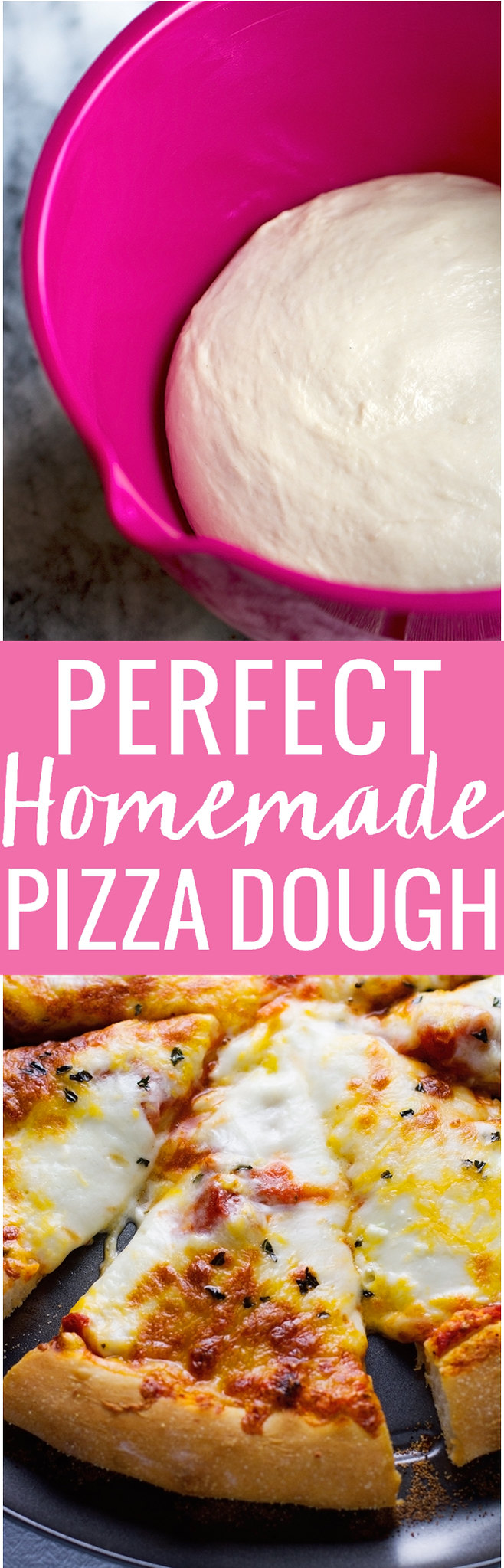 Perfect Homemade Pizza Dough - made with NO REFINED SUGARS and easy to follow with step-by-step directions! #homemadepizza #pizzadough #homemadepizzacrust | Littlespicejar.com