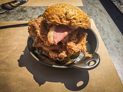 Fried Chicken Sandwich with Bacon at Plan Check - Los Angeles, CA