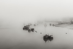 Shoreham Harbour on a misty day in April 2015