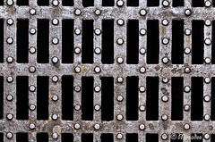 metallic textures on manhole