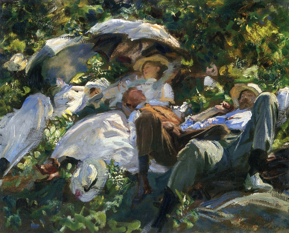 Group with Parasols by John Singer Sargent, 1905