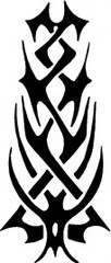 Tribal shape tatoo template icon vector