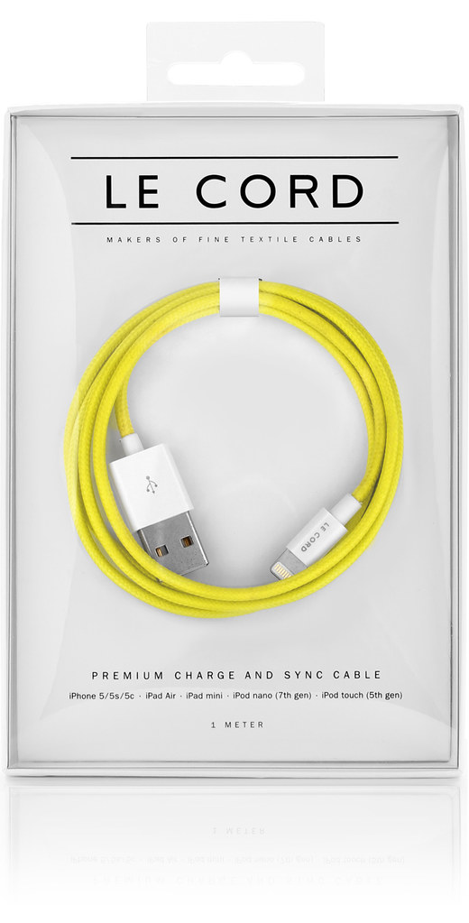 LeCord_Solid_yellow_iPhone_Textile_Cable