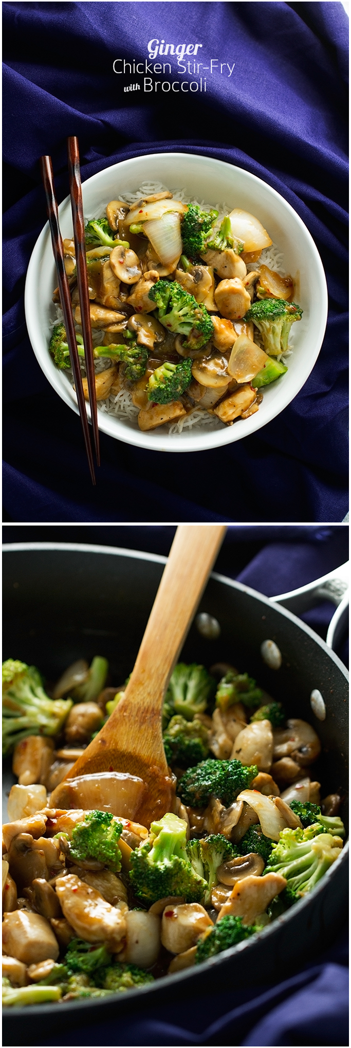 Ginger Chicken Stir-Fry with Broccoli - a quick 30 minute recipe that's loaded with flavor! You've gotta try it! #stirfry #chicken #gingerchicken | Littlespicejar.com
