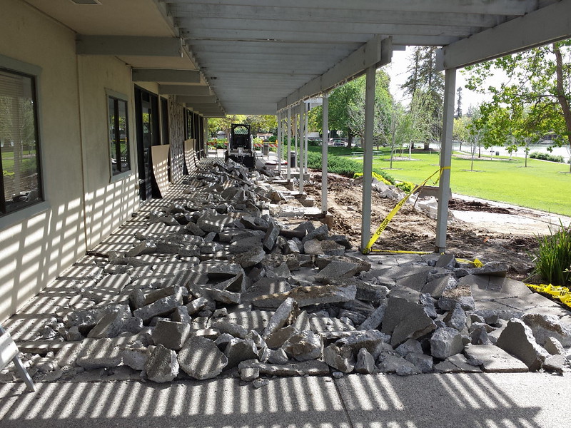Concrete Patio Removal At A Country Club In Davis