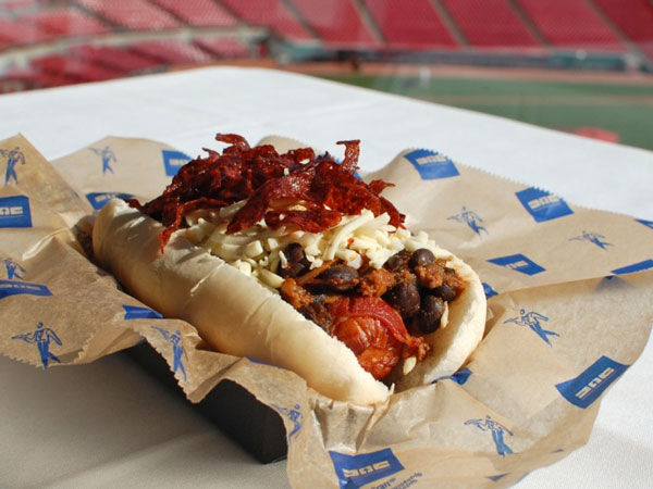 Meat lover’s dog, Great American Ball Park (Cincinnati Reds); Stadium Food