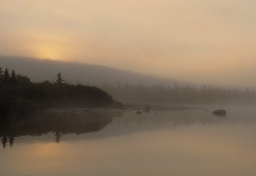 morning travel sunset mist reflection water fog river landscape dawn pom day quebec north inuit nunavik kuujjuarapik finepixhs20 photocontesttnc12