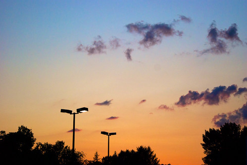 blue sunset summer sky orange ontario canada silhouette yellow clouds evening purple dusk gradient peterborough