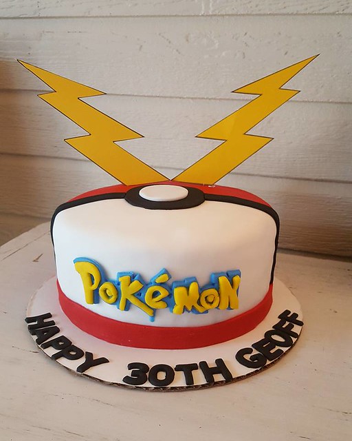 Pokemon Themed Cake by Dana Renee of Grey's Cowbell Lactation Treats & Baked Goods