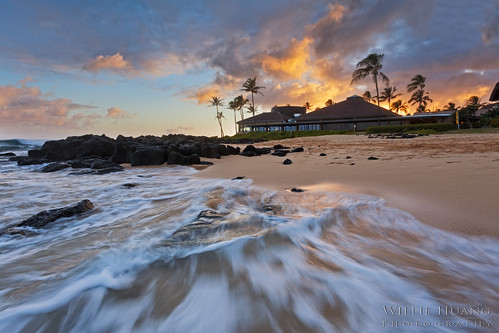 sunset seascape beach nature landscape island hawaii sand paradise waves pacific scenic kauai poipu kiahuna kiahunabeach