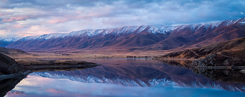 newzealand snow mountains reflection water landscape dam 28300mm winterlight fallsdam yabbadabbadoo canoneos50d