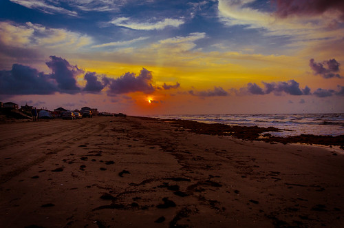 galveston beach sunrise landscape texas unitedstates crystalbeach