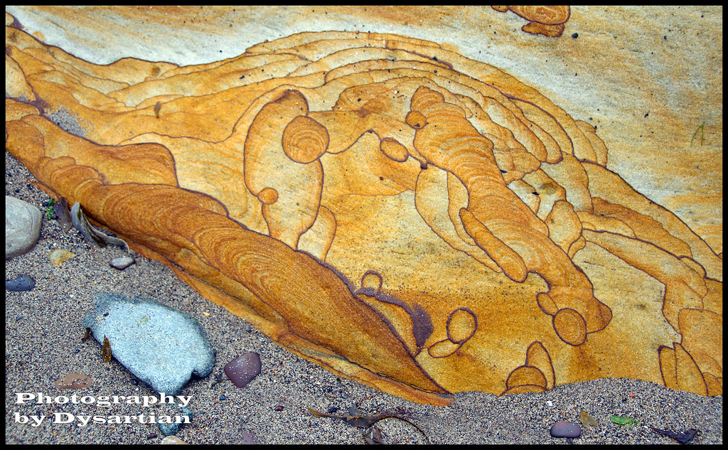 Liesegang Bands in Carboniferous Sandstones of Fife