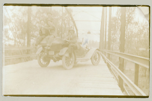 Parked on a bridge