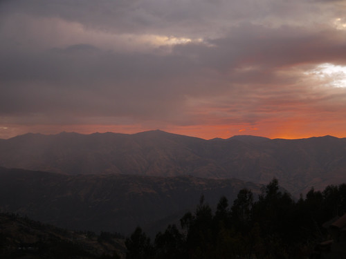 sunset mountains peru cordillerablanca llanganuco