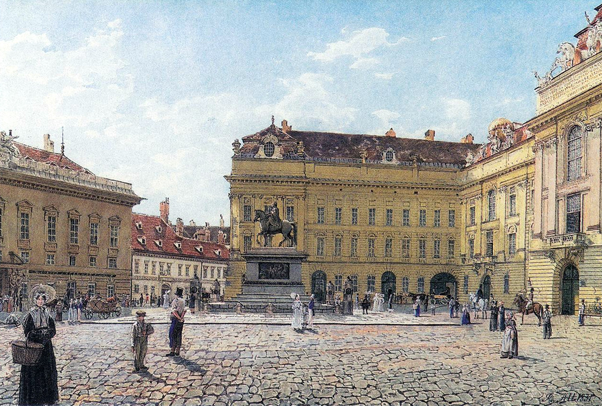 Josefsplatz in Vienna by Rudolf von Alt, 1831
