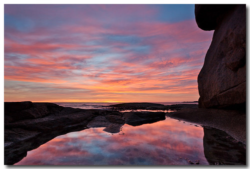 seascape reflection sunrise canon landscape tasmania 1740 waterscape bayoffires skeletonpoint binnalongbay leefilters 5dmarkii