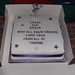 Silver / Purple themed retirement cake