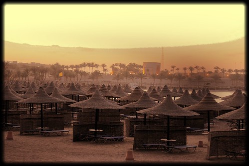 sunset beach canon landscape tramonto mare egypt 1855 ombrelloni spiaggia egitto paesaggio marsaalam elaborated
