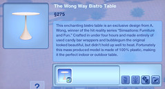 The Wong Way Bistro Table
