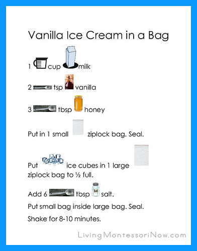 Vanilla Ice Cream in a Bag Recipe Page