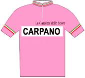 Carpano - Giro d'Italia 1962 - La maglia rosa del vincitore Franco Balmamion