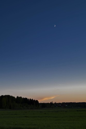sunset moon landscape tapola ypäjä