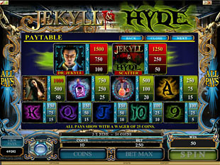 Jekyll and Hyde Slots Payout